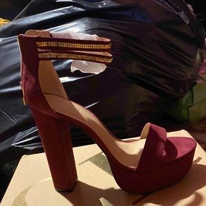 Burgundy heel